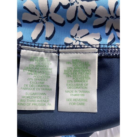 Lilly Pulitzer 'Luxletic' Blue Polyester 31.5" Carpe Vita Flare Legging Size XS - Picture 4 of 5